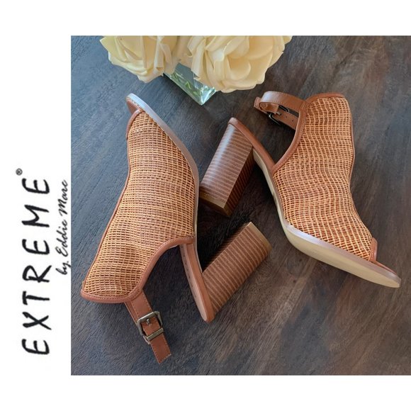 Extreme by Eddie Marc Block Heel Mesh Sandals - Picture 2 of 8